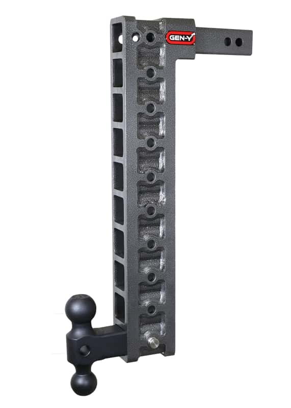 GEN-Y Hitch — Gen-Y Mega Duty 2in Shank 22.5in Drop 10K Hitch w/GH-031 Dual-Ball/GH-0100 Stabilizer Kit
Drop Hitch - view 2