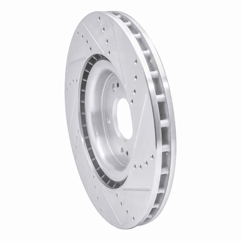 R1 Concepts — R1 08-15 Mitsubishi Lancer Front Left Drilled & Slotted Silver Brake Rotor
R1 Brake Rotor Drill - view 4