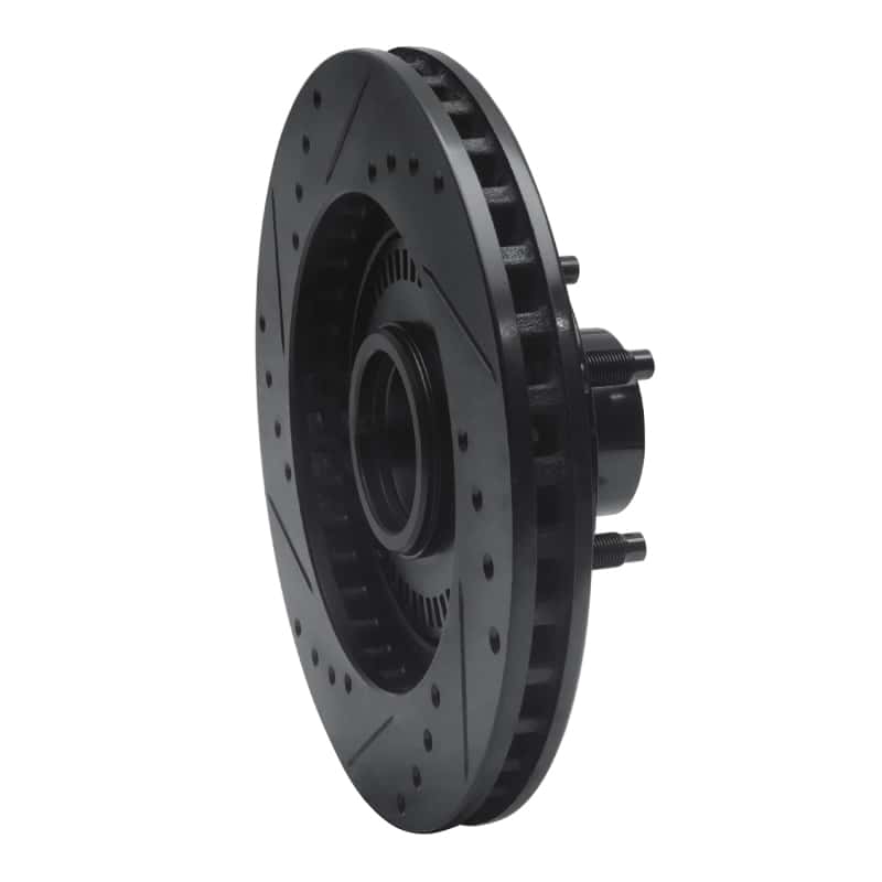 R1 Concepts — R1 87-92 Lincoln Continental Front Right Drilled & Slotted Black Brake Rotor
R1 Brake Rotor Drill - view 4