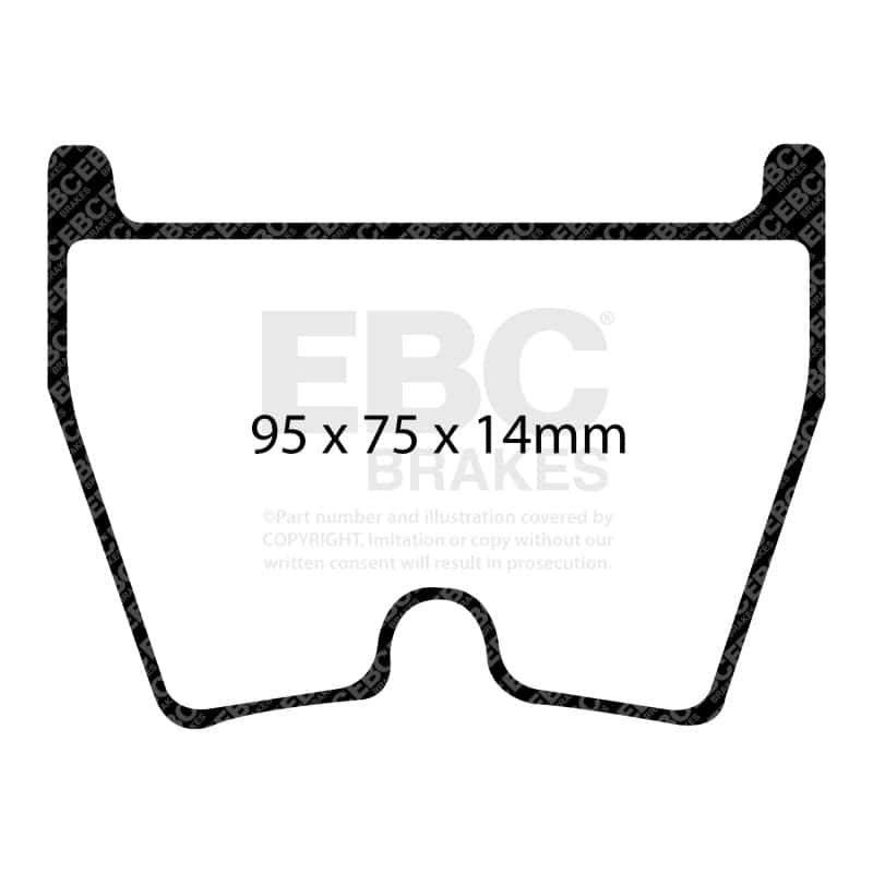 EBC — EBC 06-09 Audi RS4 4.2 (Cast Iron Rotors) Yellowstuff Front Brake Pads
Disc Brake Pad - view 2