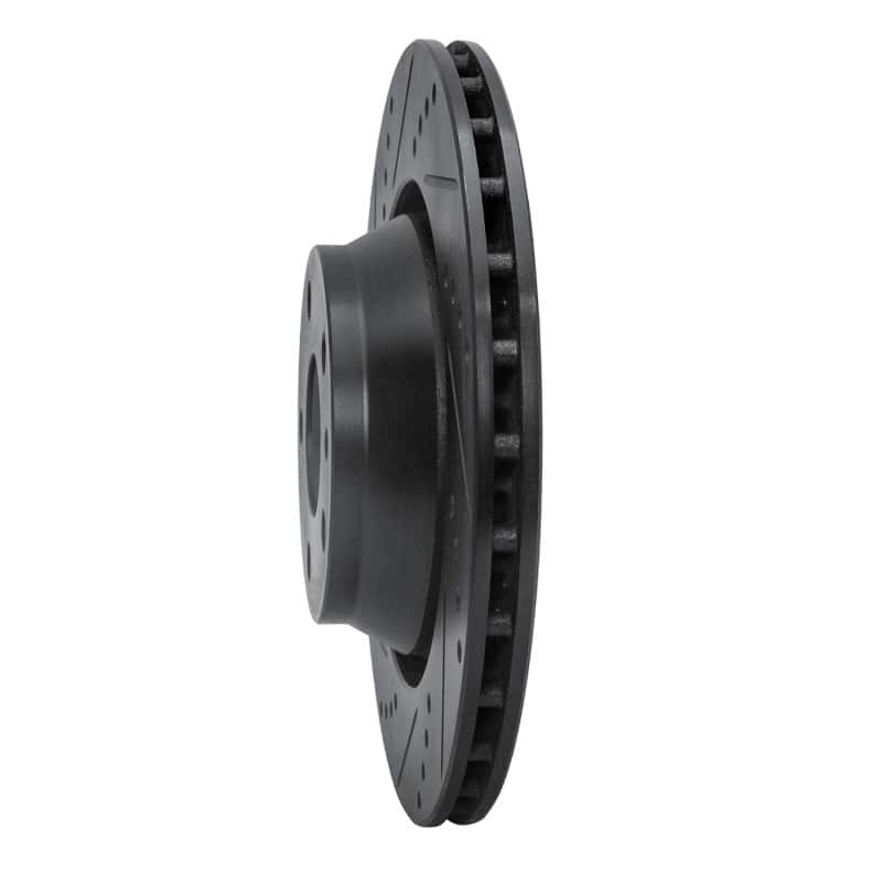 R1 Concepts — R1 08-15 Audi TTS Quattro Rear Left Drilled & Slotted Black Brake Rotor
R1 Brake Rotor Drill - view 2