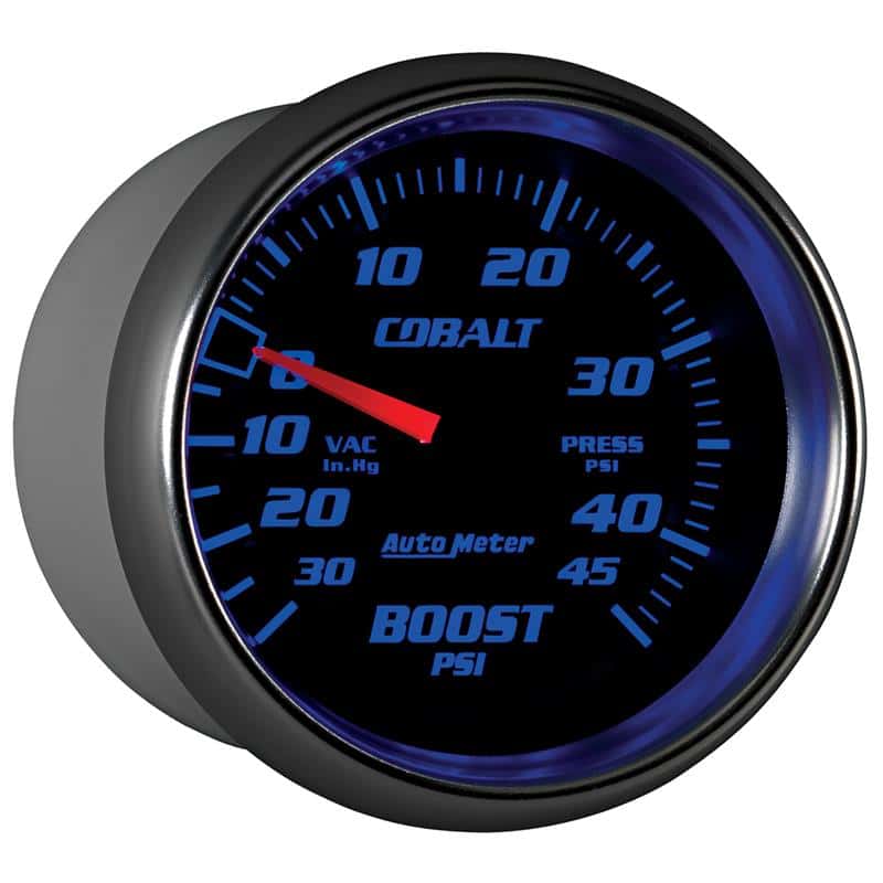 AutoMeter — AutoMeter Gauge Vac/Boost 2-5/8in. 30Inhg-45PSI Mechanical Cobalt
GA 2.6" BST 45PSI CB - view 7