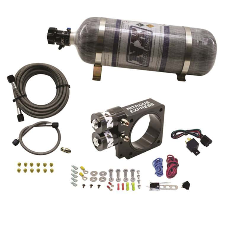 Nitrous Express — Nitrous Express 86-93 Ford Mustang GT 5.0L (Pushrod) Nitrous Plate Kit w/12lb Bottle
Injection System Kit
The Nitrous Express - view 2