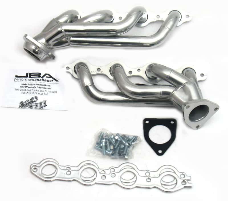 JBA — JBA 02-13 GM Truck 4.8L/5.3L LS Silver Ctd Cat4Ward Header
Exhaust Header - view 1