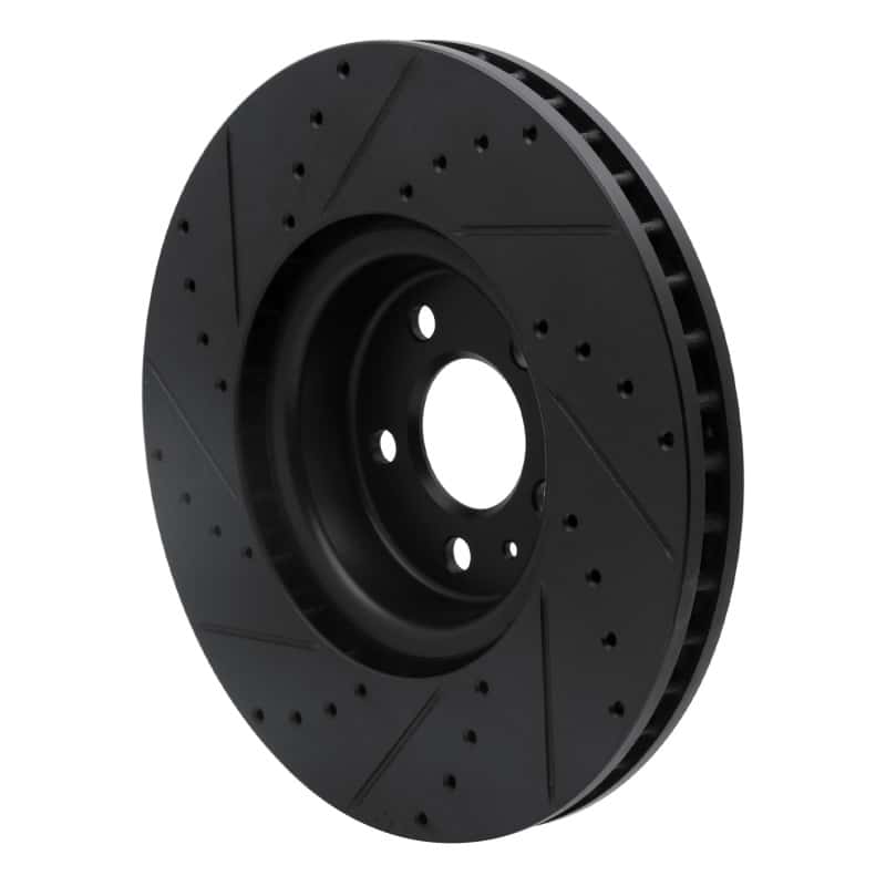 R1 Concepts — R1 2018-2025 Audi S5 Front Right Drilled & Slotted Black Brake Rotor
R1 Brake Rotor Drill - view 4