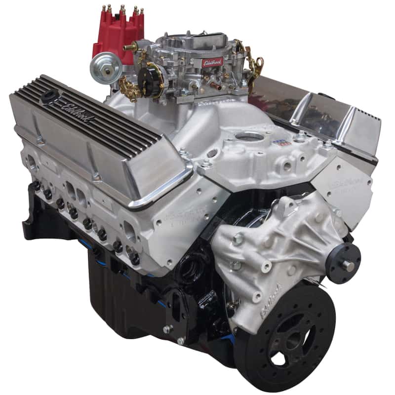 Edelbrock — Edelbrock Crate Engine Edelbrock 9 0 1 Performer E-Tec w/ Long Water Pump As Cast
CRATE ENGINE - view 1