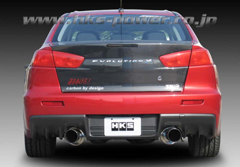 HKS — HKS 08-09 Evo 10 Hi-Power Dual Tip Catback Exhaust - view 2