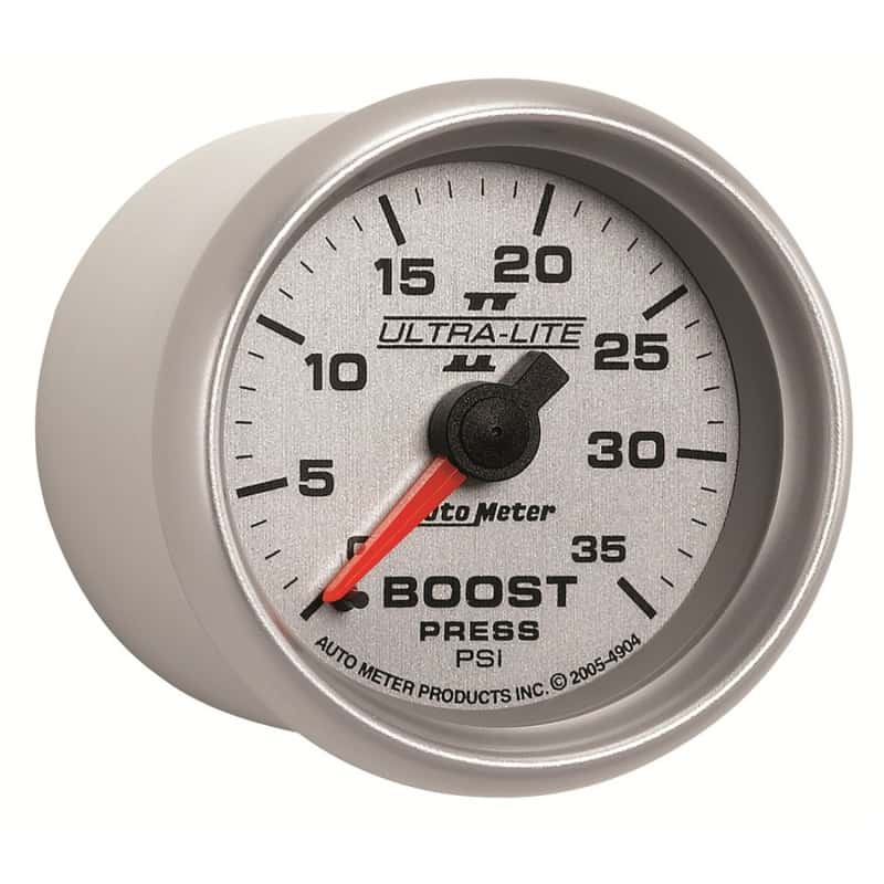 AutoMeter — Autometer UL II Boost Gauge 2-1/16in Mechanical Pressure Ultra-Lite Gauge 35PSI
2-1/16" BOOST, 0-35 - view 6