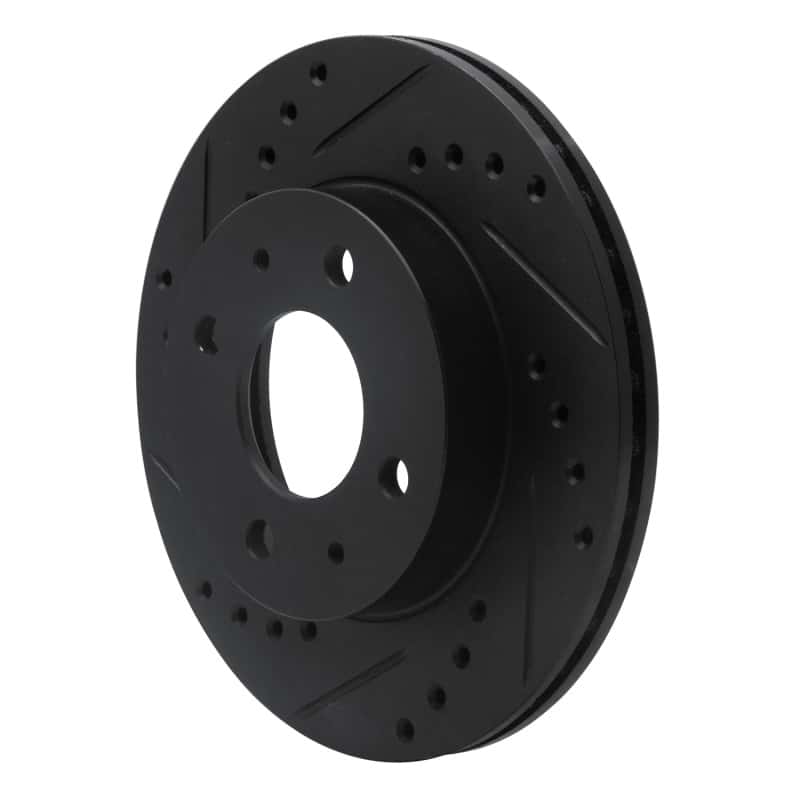 R1 Concepts — R1 86-17 Nissan NX Front Left Drilled & Slotted Black Brake Rotor
R1 Brake Rotor Drill - view 2