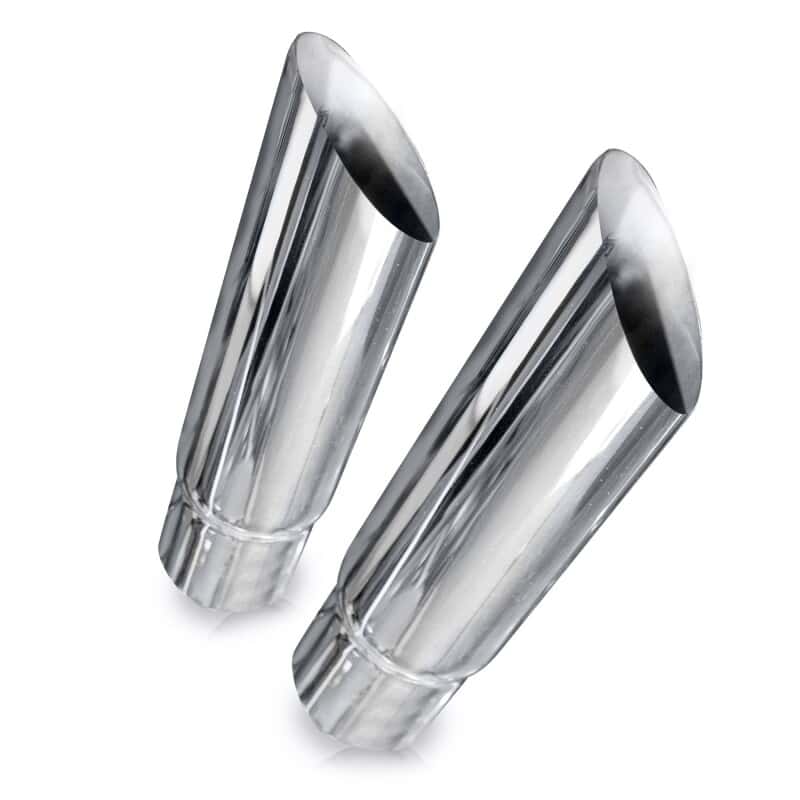 Stainless Works — Stainless Works Angle Cut Resonator Tips 2in ID Inlet 3in Body - view 2