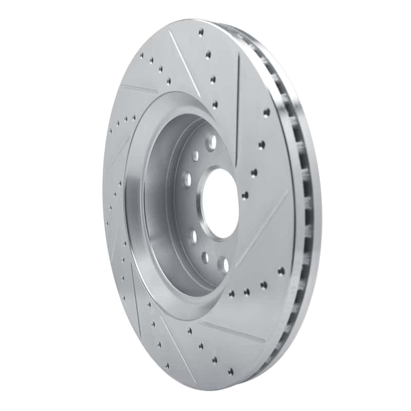 R1 Concepts — R1 21-25 Jeep Grand Wagoneer L Front Left Drilled & Slotted Silver Brake Rotor - view 4
