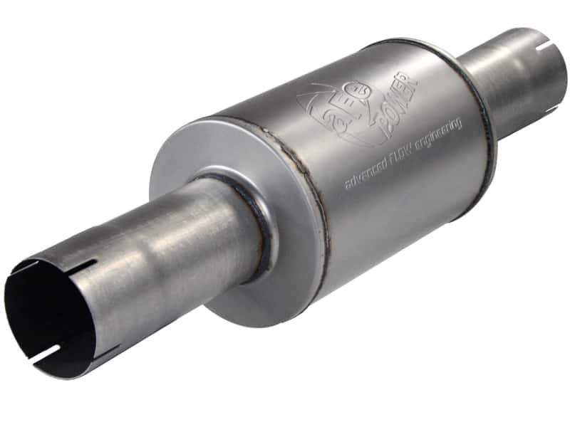 aFe — aFe Atlas Exhausts Mufflers Al Steel EXH Muffler 4 ID In/Out 8 Dia x 12L AL
ATLAS Muffler
Muffler - view 1