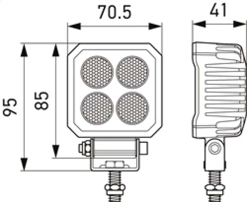 Hella — Hella ValueFit LED Work Light TS1700 LED MV CR LT
Universal Work Lamp - view 6