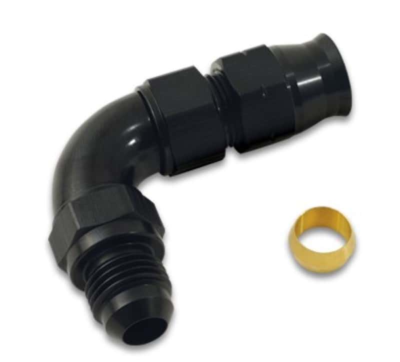 Vibrant — Vibrant 90 Degree 1/2in Tube to Male -8AN Flare Adapter w/ Olive Inserts
-8ANML-1/2"Tube90Deg - view 3