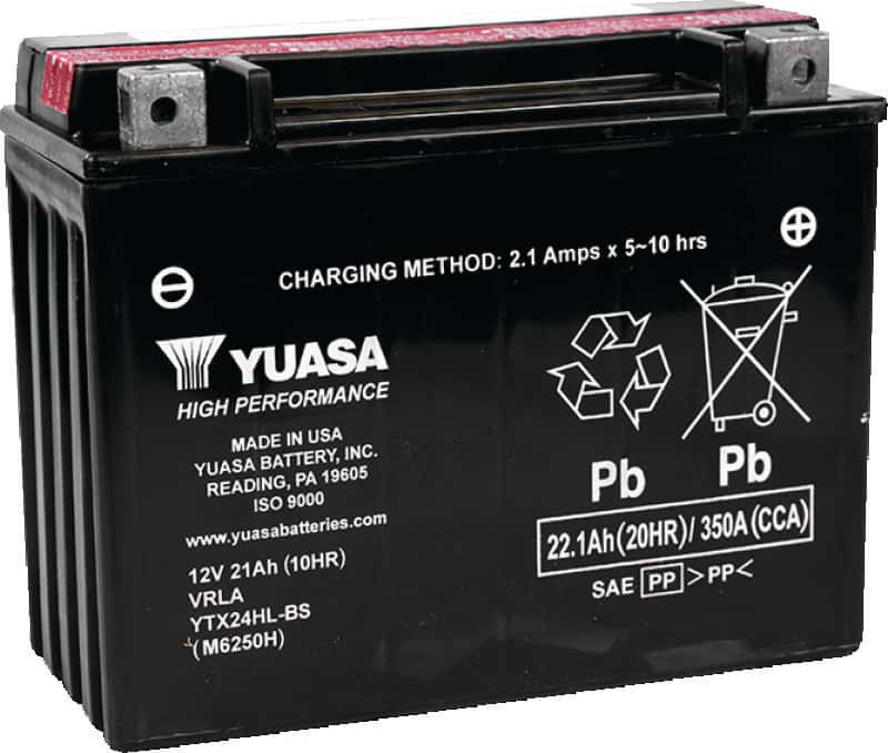 Yuasa Battery — Yuasa YTX24HL-BS High Performance Maintenance Free AGM 12-Volt Battery w/Bottle - view 1