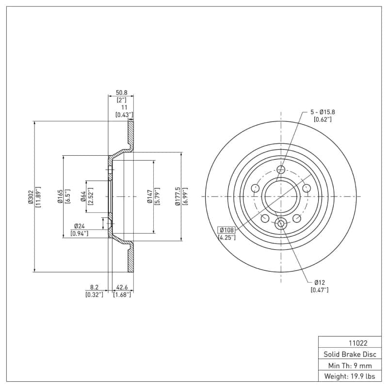 DFC — DFC 09-15 Ford Focus RS (Mexico) Rear GeoSPEC Coated Rotor
DFC Brake Rotor - view 2