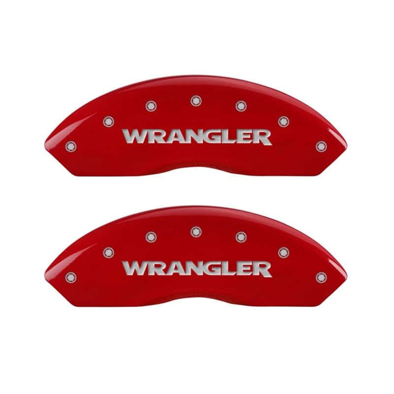 MGP — MGP Front set 2 Caliper Covers Engraved Front WRANGLER Red finish silver ch
Caliper Covers - view 1