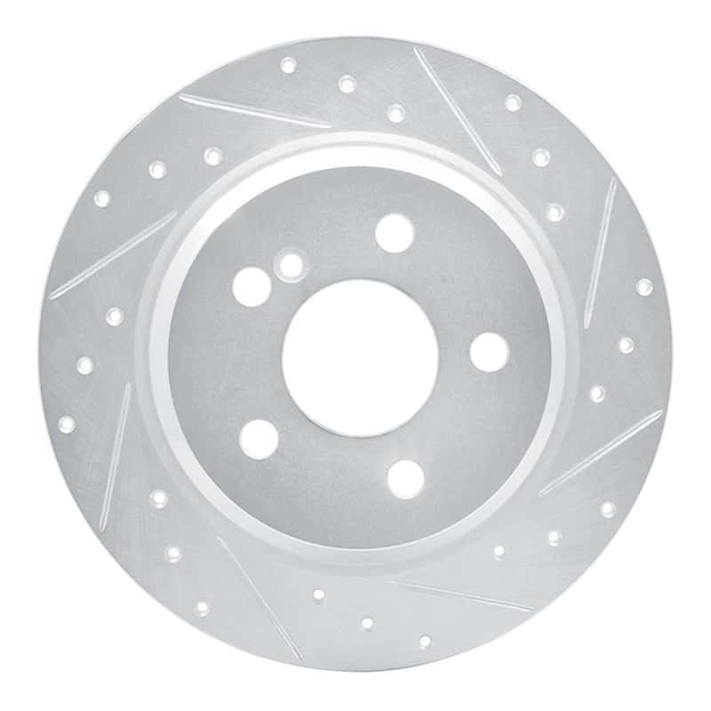 R1 Concepts — R1 03-16 Mercedes-Benz E200 (Latin America) Rear Right Drilled & Slotted Silver Brake Rotor
R1 Brake Rotor Drill - view 1