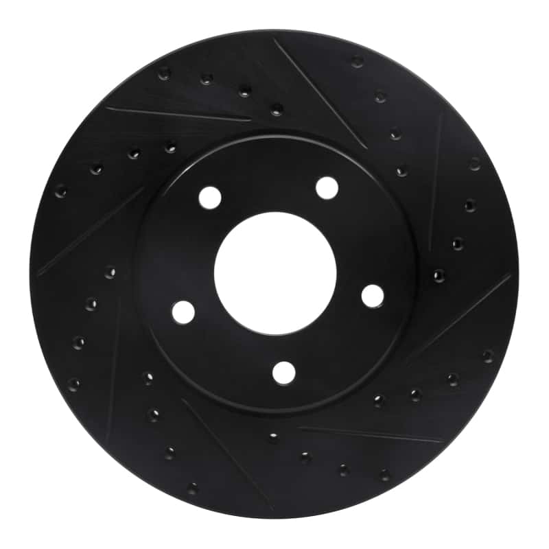 R1 Concepts — R1 97-03 Jaguar Vanden Plas Front Right Drilled & Slotted Black Brake Rotor
R1 Brake Rotor Drill - view 1