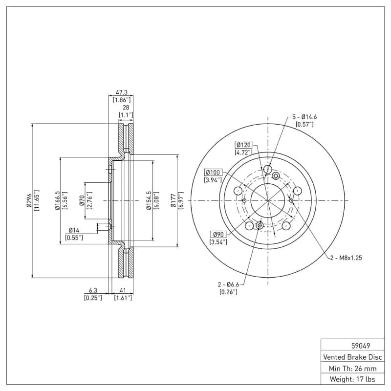 DFC — DFC 05-10 Honda Odyssey Front GeoSPEC Coated Rotor
DFC Brake Rotor - view 6