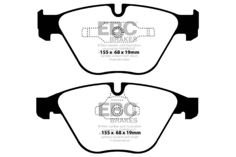 EBC — EBC 06-12 BMW 335i 3.0T (E90/E92/E93) Bluestuff Front Brake Pads
Disc Brake Pad - view 4