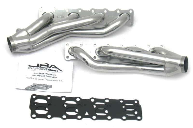 JBA — JBA 04-15 Nissan 5.6L VK56DE Oval Port 1-5/8in Primary Silver Ctd Cat4Ward Header
Exhaust Header - view 1
