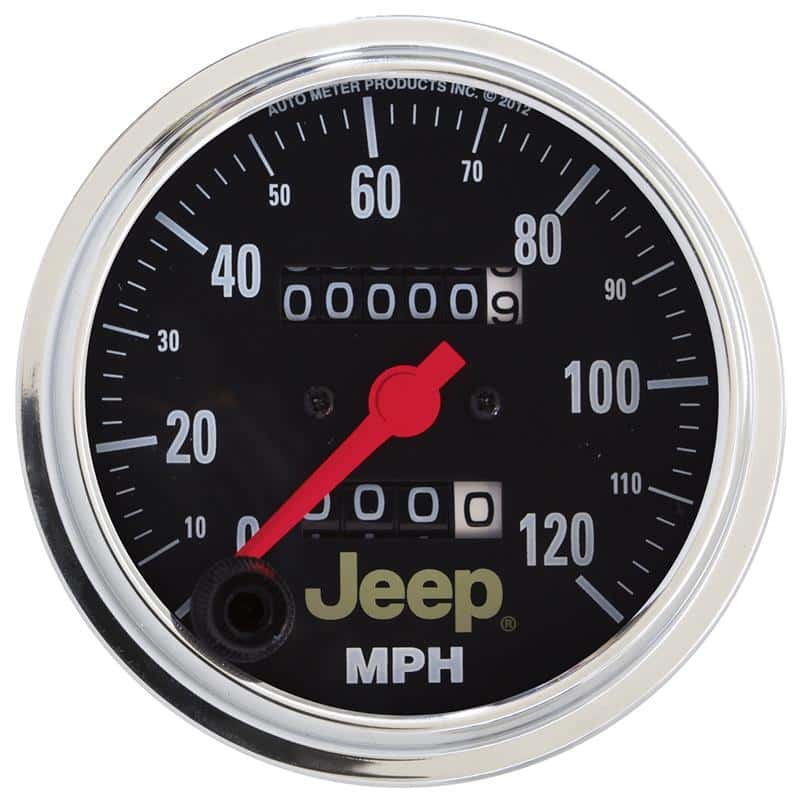 AutoMeter — Autometer Jeep 85.7mm In-Dash 120 MPH Mechanical Speedometer Gauge
3-3/8" JEEP SPEEDO, - view 2