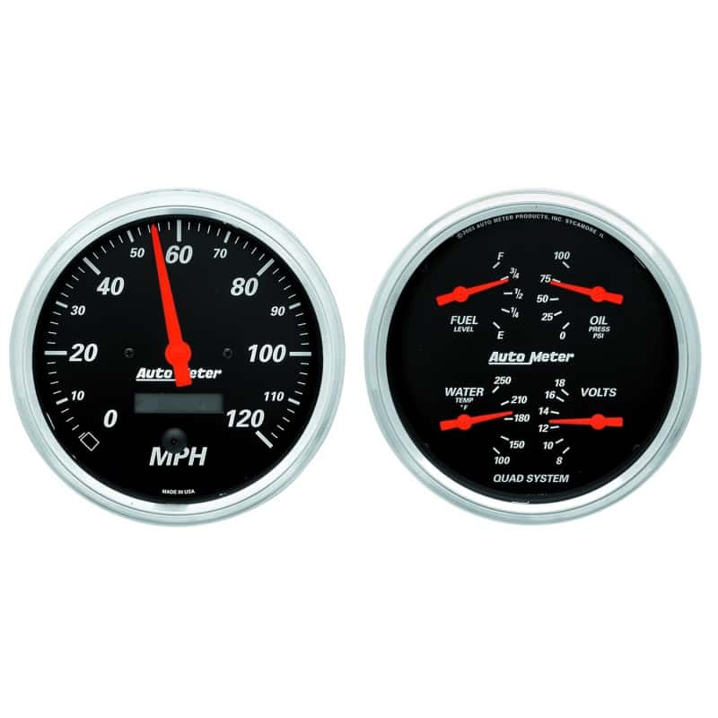 AutoMeter — Autometer Designer 5in In-Dash Kit Box- Speedo & Elec Oil Press, H2O Temp, Volt, Fuel
GA KT 5" QUAD/SPD DB - view 4