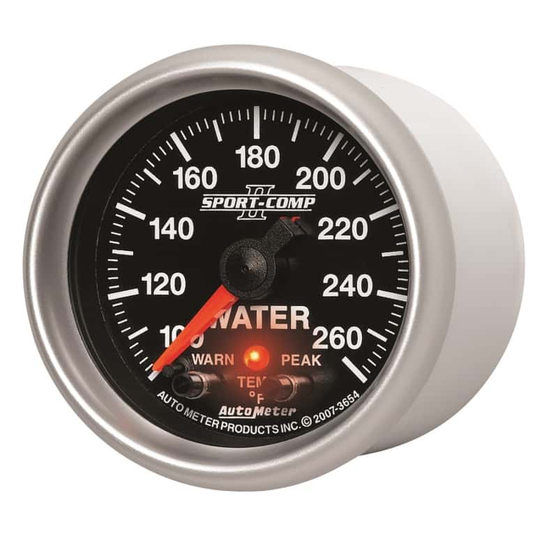 AutoMeter — Autometer Sport-Comp II 52.4mm 100-260 Deg F Water Temp Peak & Warn w/ Electronic Control Gauge
2-1/16" WATER TEMP, - view 8