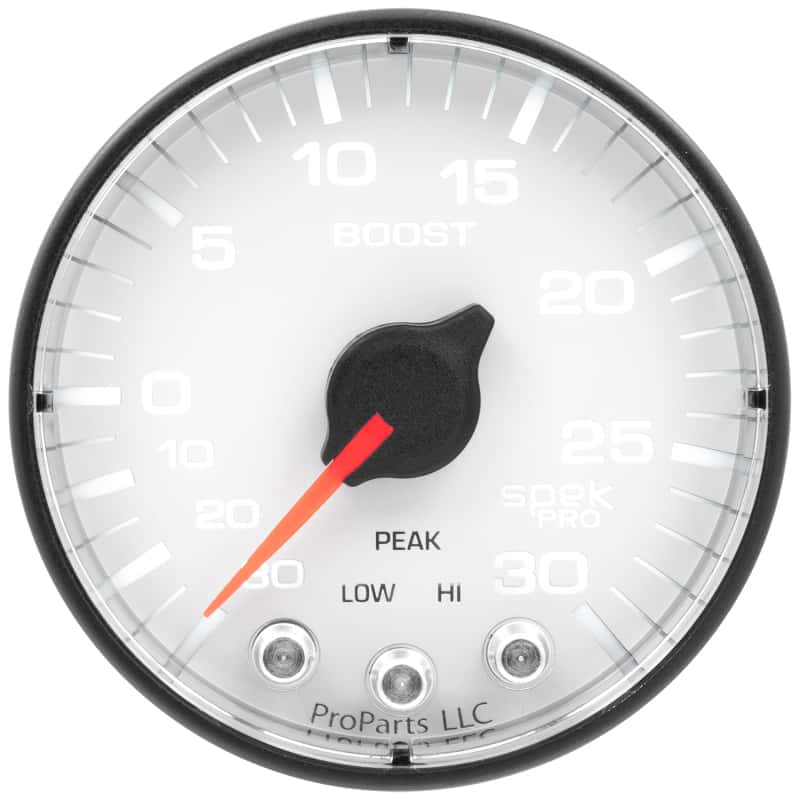 AutoMeter — Autometer Spek-Pro Gauge Vac/Boost 2 1/16in 30Inhg-30psi Stepper Motor W/Peak & Warn White/Black
GA 2" BST 30 WFB SPK - view 2