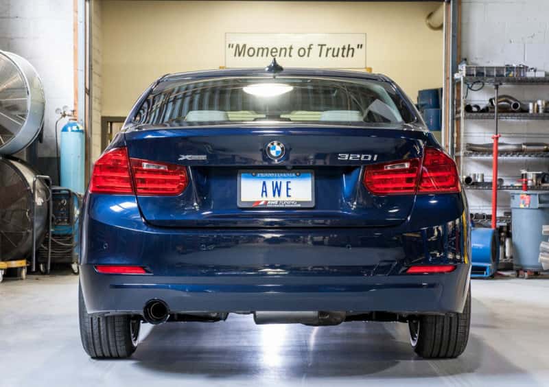 AWE Tuning — AWE Tuning 13-18 BMW 320i (F30) Touring Edition Exhaust w/ Performance Mid Pipe - Diamond Blk Tips
Touring Exhaust - view 3