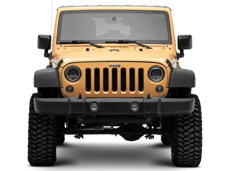 Raxiom — Raxiom 07-18 Jeep Wrangler JK Axial Spider LED Headlights w/Angel Eye Halo- Blk Housing (Clear Lens)
Headlights - view 4