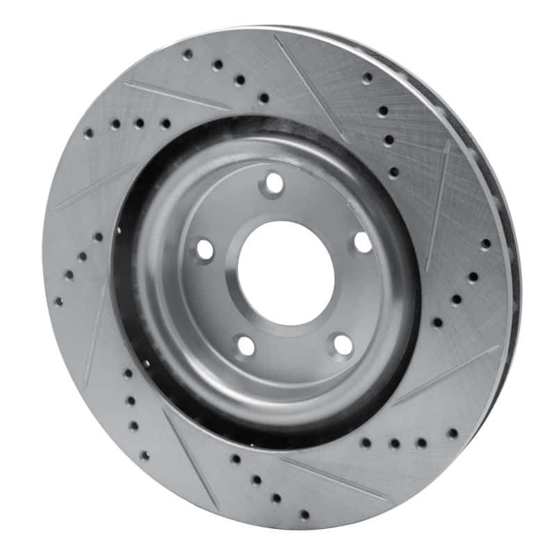 R1 Concepts — R1 98-04 Chrysler Concorde Front Left Drilled & Slotted Silver Brake Rotor
R1 Brake Rotor Drill - view 4
