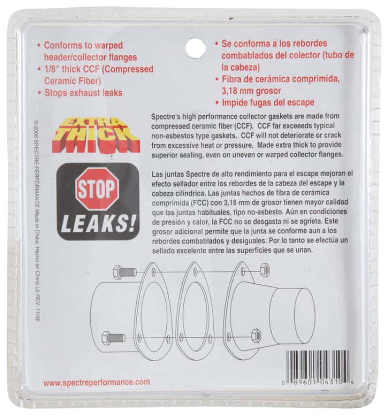 Spectre — Spectre Header Collector Gasket 3in. Thick
Header Collector Gas
Gasket - view 3