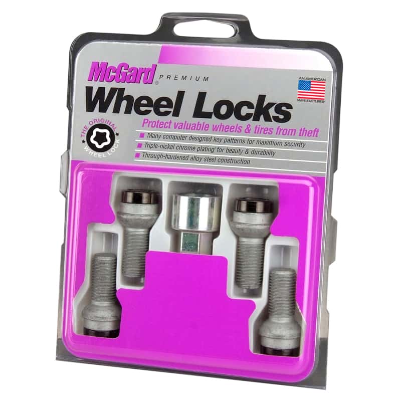 McGard — McGard Wheel Lock Bolt Set - 4pk. (Radius Seat) M14X1.5 / 17mm Hex / 26.7mm Shank Length - Black - view 6