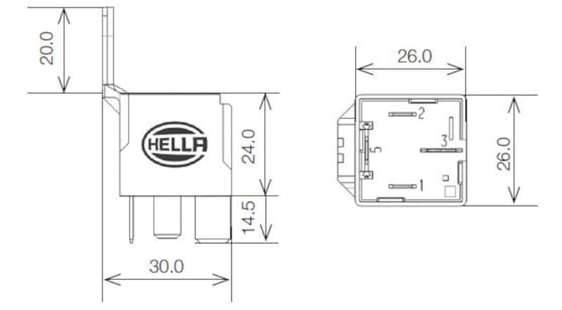 Hella — Hella Relay Mini Power Iso 4 Pole 12V Spst Res Bkt - view 7
