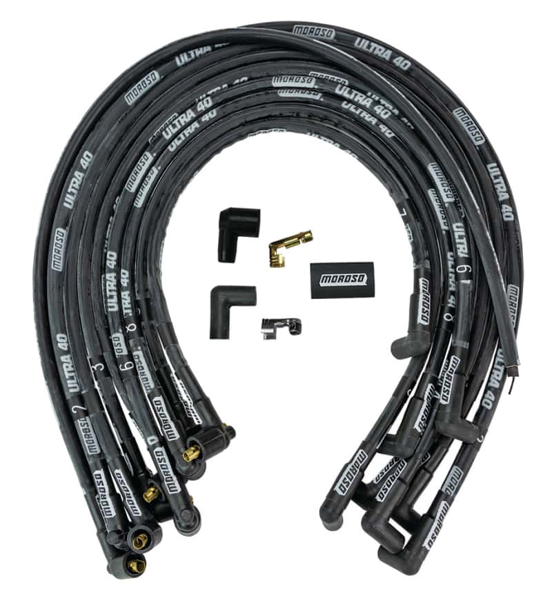 Moroso — Moroso Chevrolet Big Block Ignition Wire Set - Ultra 40 - Sleeved - Non-HEI - 90 Degree - Black - view 2