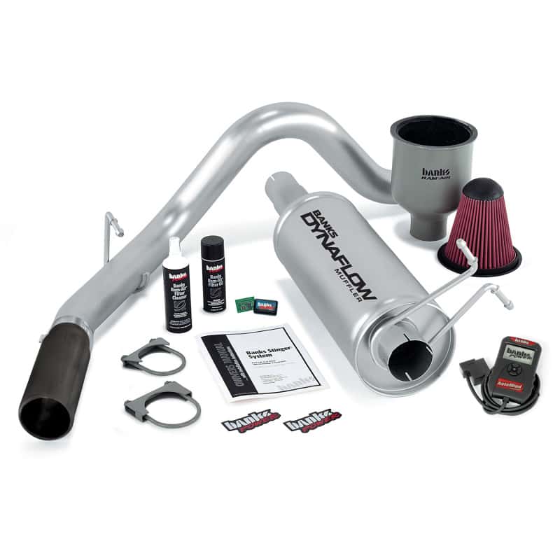 Banks Power — Banks Power 99-04 Ford 6.8L Ext/Crew Cab Stinger System w/ AutoMind - SS Single Exhaust w/ Black Tip
Power/Efficiency Sys
Stinger Bundle - view 1