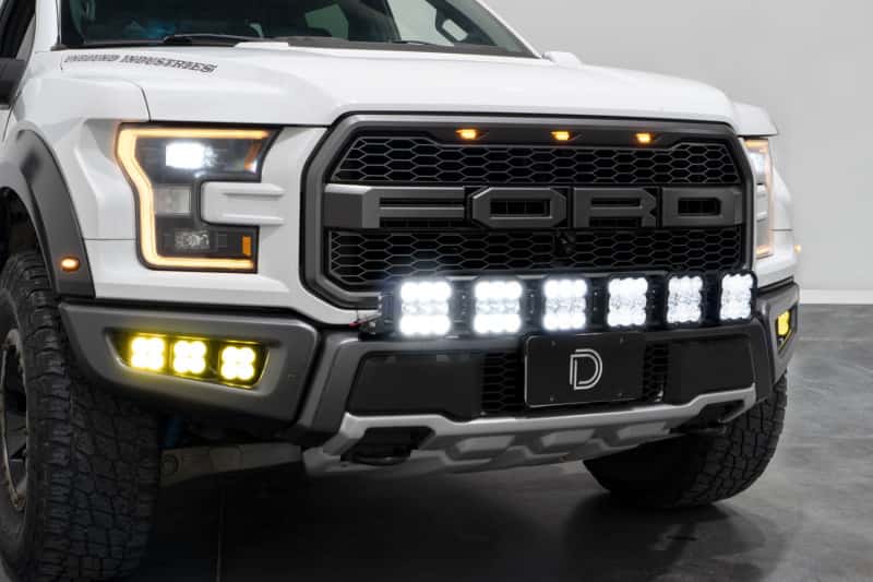 Diode Dynamics — Diode Dynamics 17-20 Ford Raptor SS5 Grille CrossLink Lightbar Kit - Pro White Combo - view 7