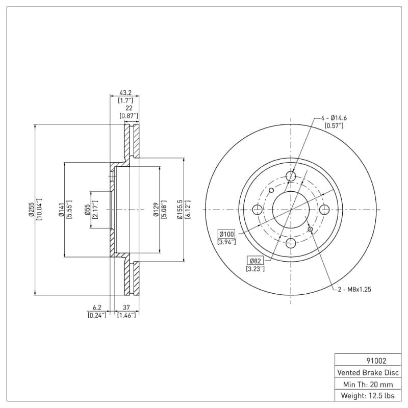 DFC — DFC 04-06 Scion XA Front GeoSPEC Coated Rotor
DFC Brake Rotor - view 6
