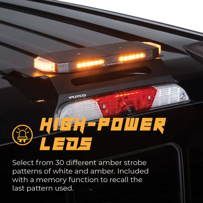 Putco — Putco 48In Universal 48In Tri Color Hornet Light (Amber/Blue/White) - LED Stealth Rooftop Strobe Bar - view 5