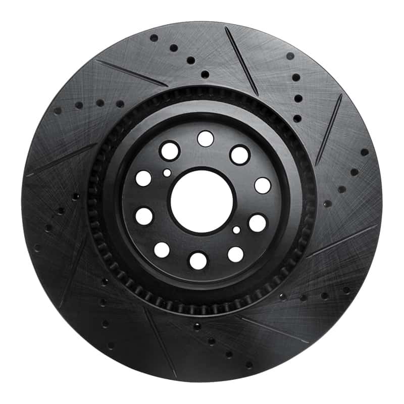 R1 Concepts — R1 07-23 Lexus LS460 Front Left Drilled & Slotted Black Brake Rotor
R1 Brake Rotor Drill - view 5