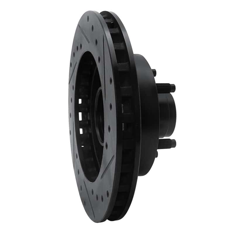 R1 Concepts — R1 95-97 Ford Ranger (USA/Canada) Front Left Drilled & Slotted Black Brake Rotor
R1 Brake Rotor Drill - view 4