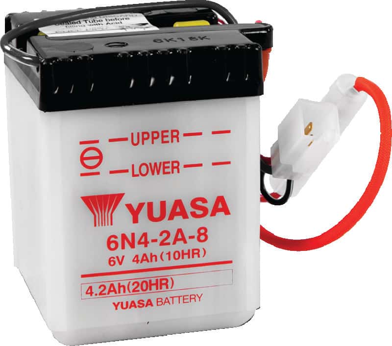 Yuasa Battery — Yuasa 6N4-2A-8 Conventional 6-Volt Battery - view 1