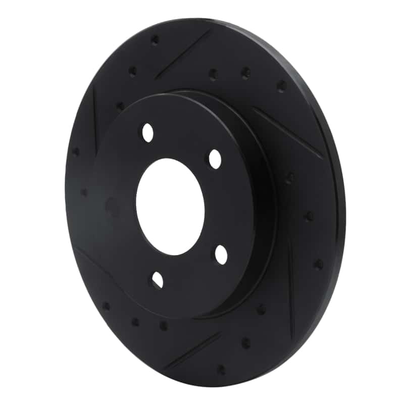 R1 Concepts — R1 88-92 Dodge Monaco Rear Left Drilled & Slotted Black Brake Rotor
R1 Brake Rotor Drill - view 2