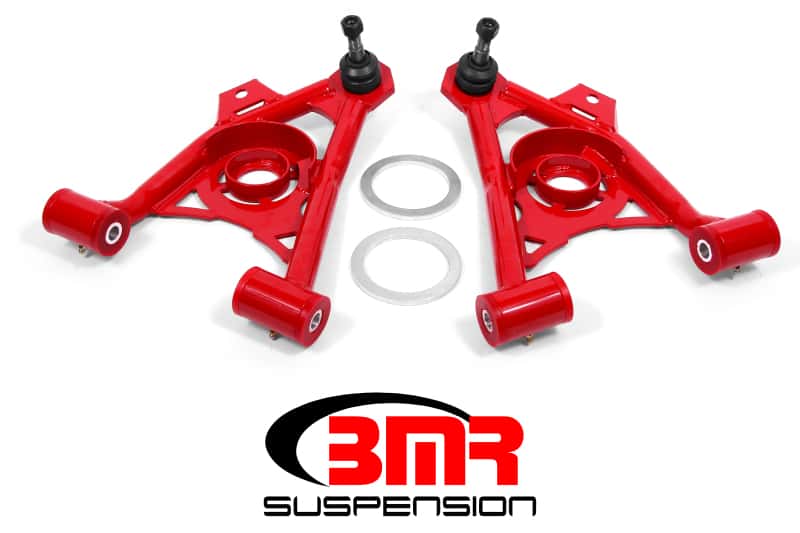 BMR Suspension — BMR 94-04 Mustang Lower Non-Adj. A-Arms (Poly) w/ Tall Ball Joint / Spring Pocket - Red
Lower A-arms - view 1