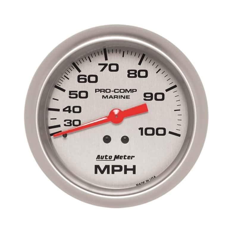 AutoMeter — Autometer Marine Silver Mechanical Speedometer
3.4" SPD MEC 100 MS - view 2