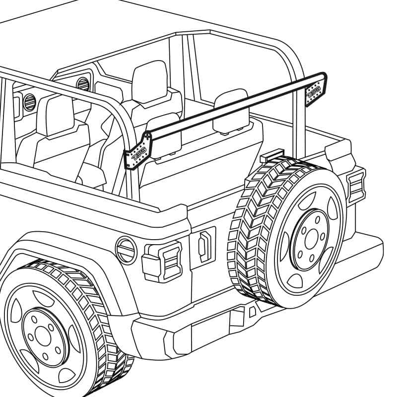 DS18 — DS18 Speaker Mounting Tube For Towers And Pods Jeep JL Black - view 5