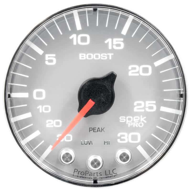 AutoMeter — Autometer Spek-Pro Gauge Vac/Boost 2 1/16in 30Inhg-30psi Stepper Motor W/Peak & WarnSilver/Chrome
GA 2" BST 30 SFC SPK - view 2