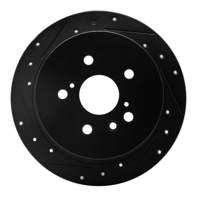 R1 Concepts — R1 04-09 Lexus RX350 Rear Left Drilled & Slotted Black Brake Rotor
R1 Brake Rotor Drill - view 1